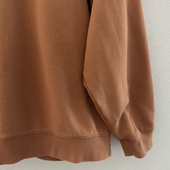FRAME x Ritz Paris Breakfast In Bed Oversized Sweatshirt XL Camel Brown Collab - Picture 10 of 13